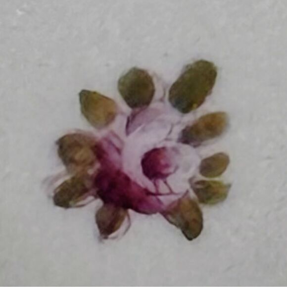 Vintage Japanese Porcelain Bowl with Turtle Mark | Hand-Painted Flowers - Picture 2 of 6